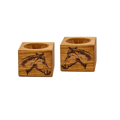 2 Horse Egg Cups by Scottish Made