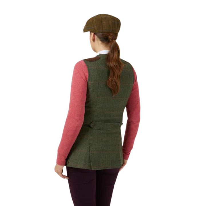 Alan Paine Ladies Tweed Shooting Waistcoat Back
