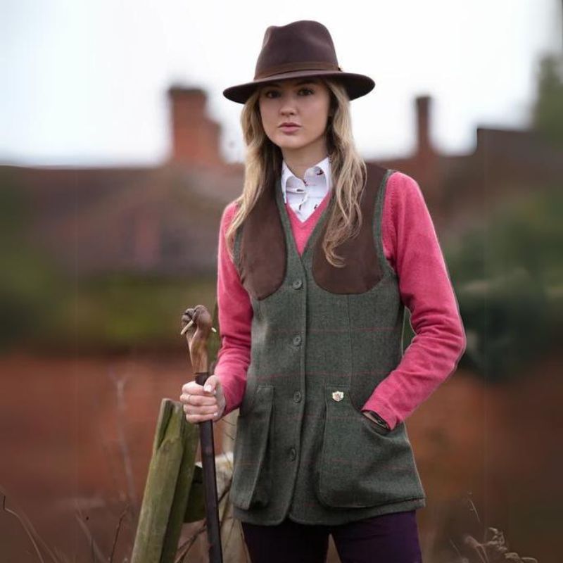Alan Paine Ladies Tweed Shooting Waistcoat Lifestyle
