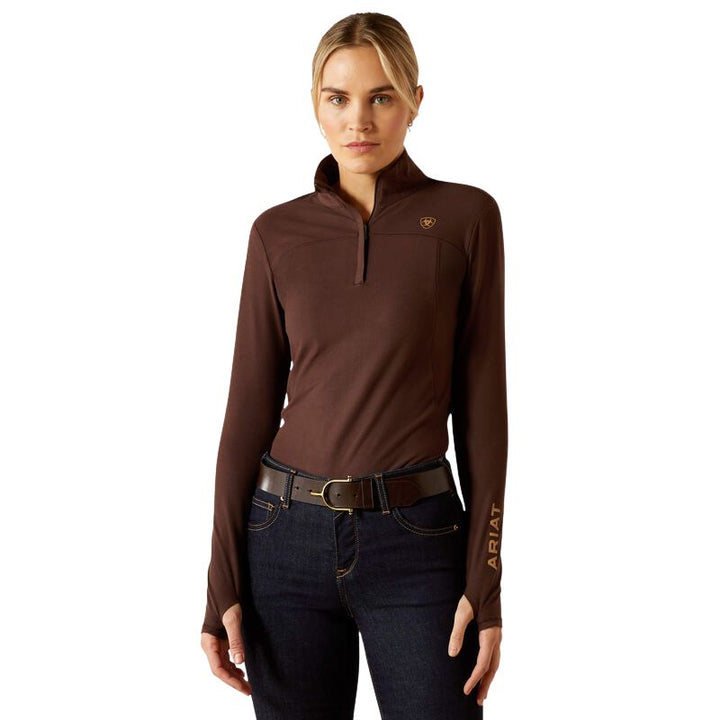 Ariat Women's Lowell 3.0 1/4 Zip Baselayer In Java