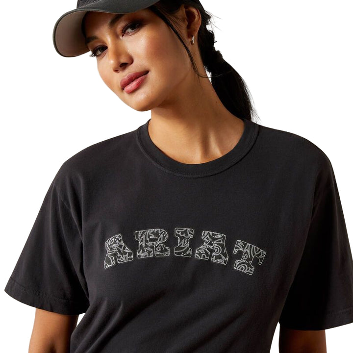 Ariat Boot Stitch Logo T-Shirt In Black- Logo