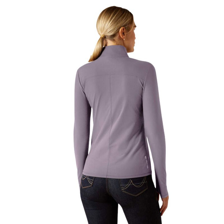 Ariat Lowell 3.0 1/4 Zip Baselayer In Purple Ash - Back