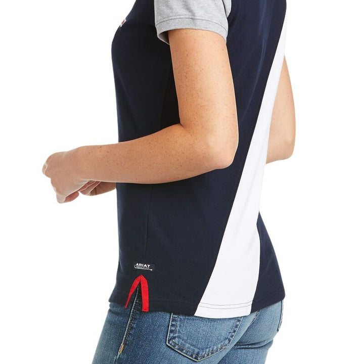 Ariat Ladies Taryn Polo In Team - Side
