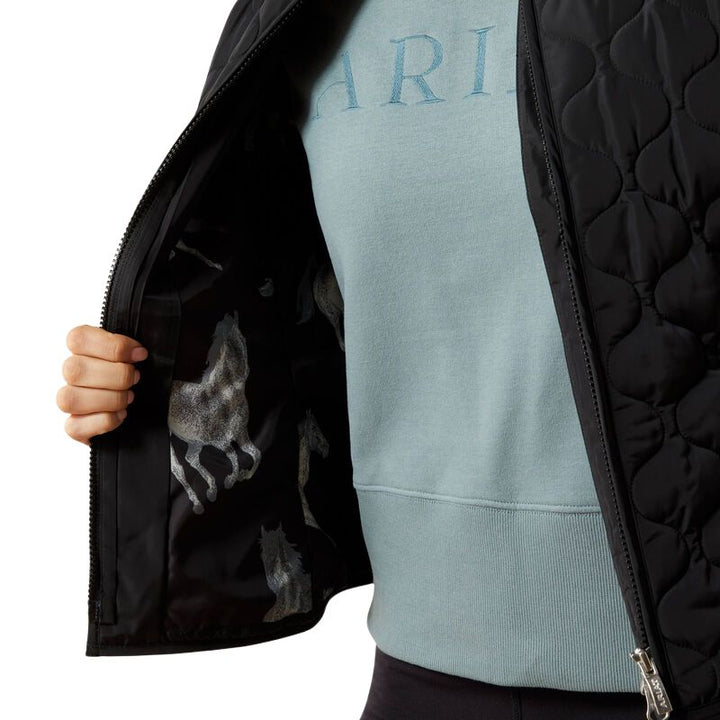 Ariat Ashley 2.0 Insulated Gilet In Black - Inside