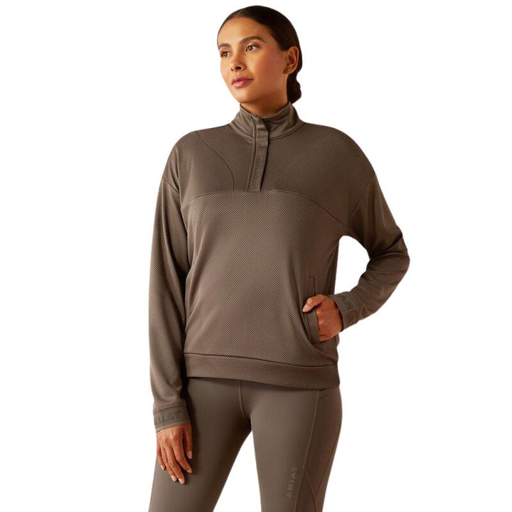 Ariat Breathe 1/2-Zip Sweatshirt In Plum Grey