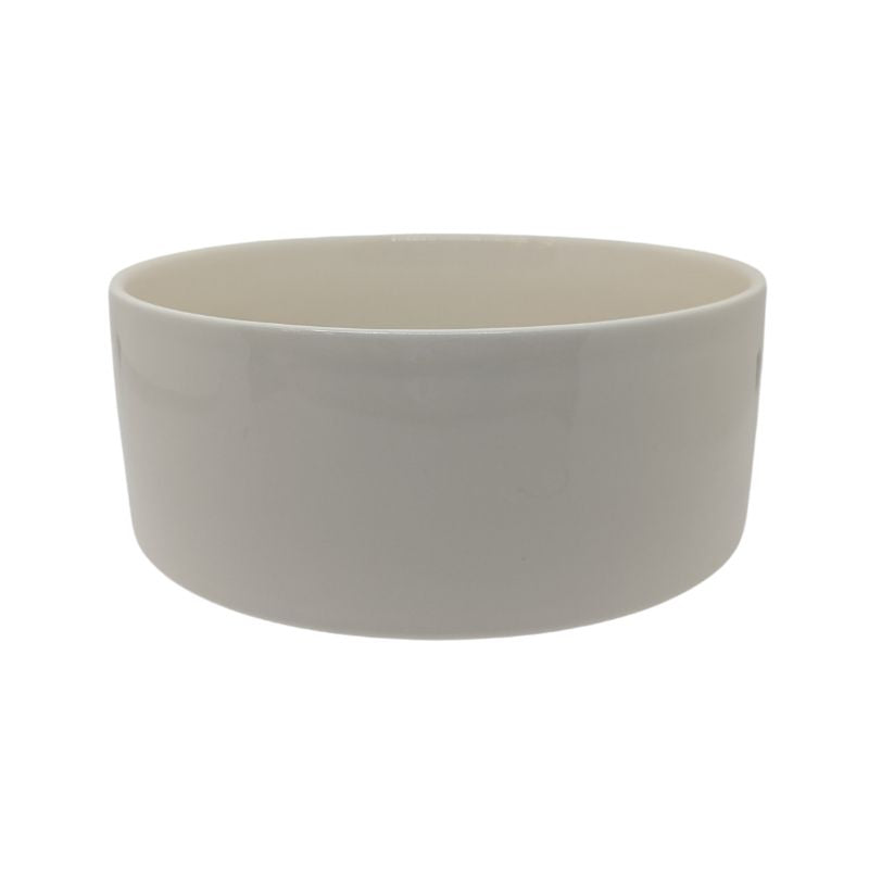 Ceramic dog food bowl In Cream By Bailey & Friends Back