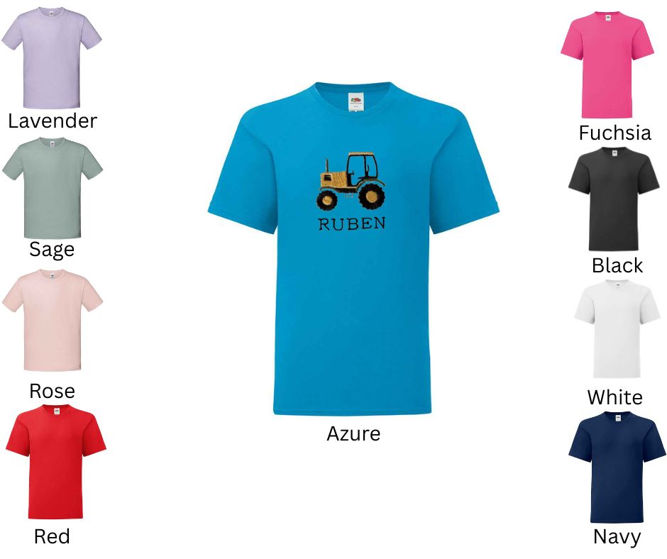 Personalised Kids Tractor T-Shirts