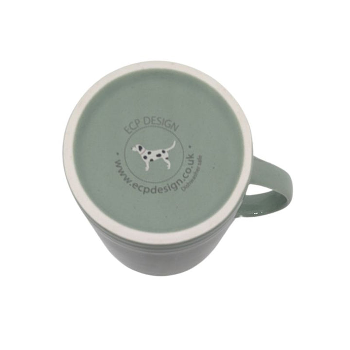 Cow Mug in Green 250ml Bottom