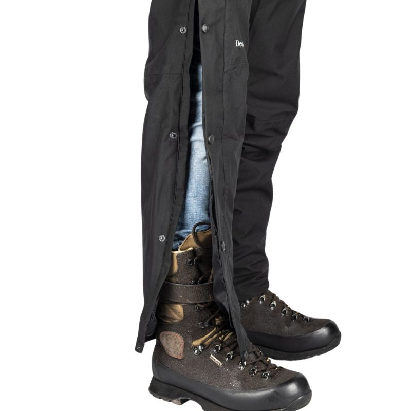 Waterproof Over Trousers Black - Buttons