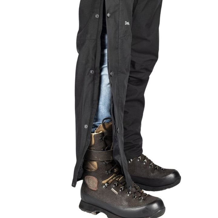 Waterproof Over Trousers Black - Buttons