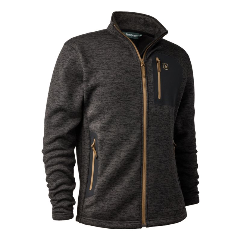 Deerhunter Dark Grey Sarek Knitted Jacket Front