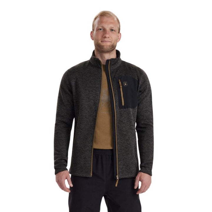 Deerhunter Dark Grey Sarek Knitted Jacket Front Model