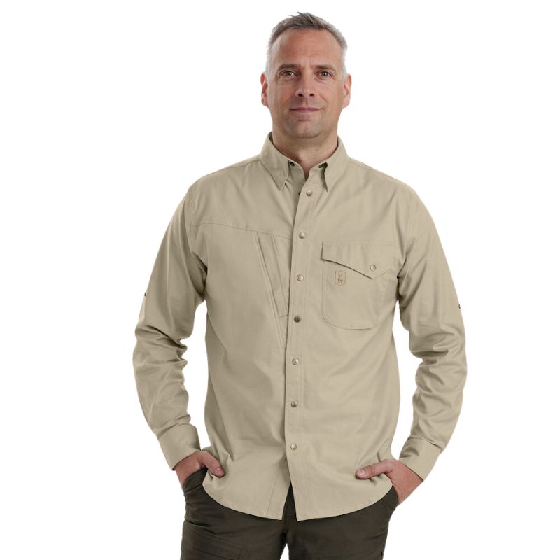 Deerhunter Beige Matobo Shirt Front Model