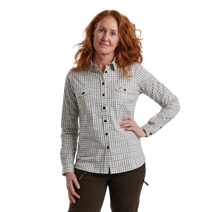 Deerhunter Lady Harper Shirt In Green Check Model Front