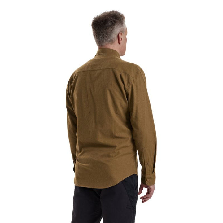 Deerhunter Liam Shirt Ocher Brown Back Model