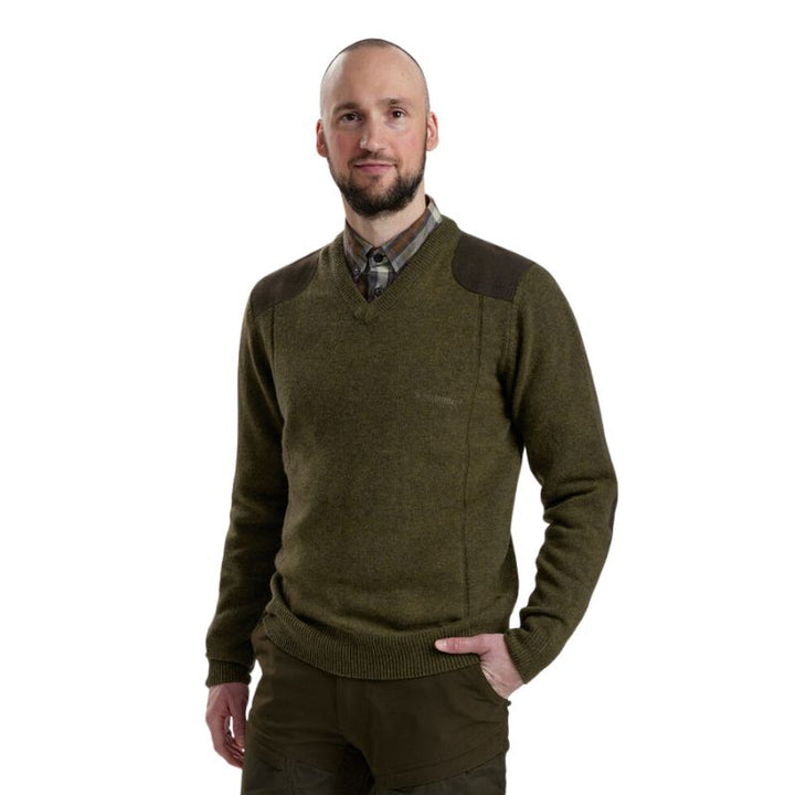 Deerhunter Sheffield Knit V-Neck Jumper Front Model