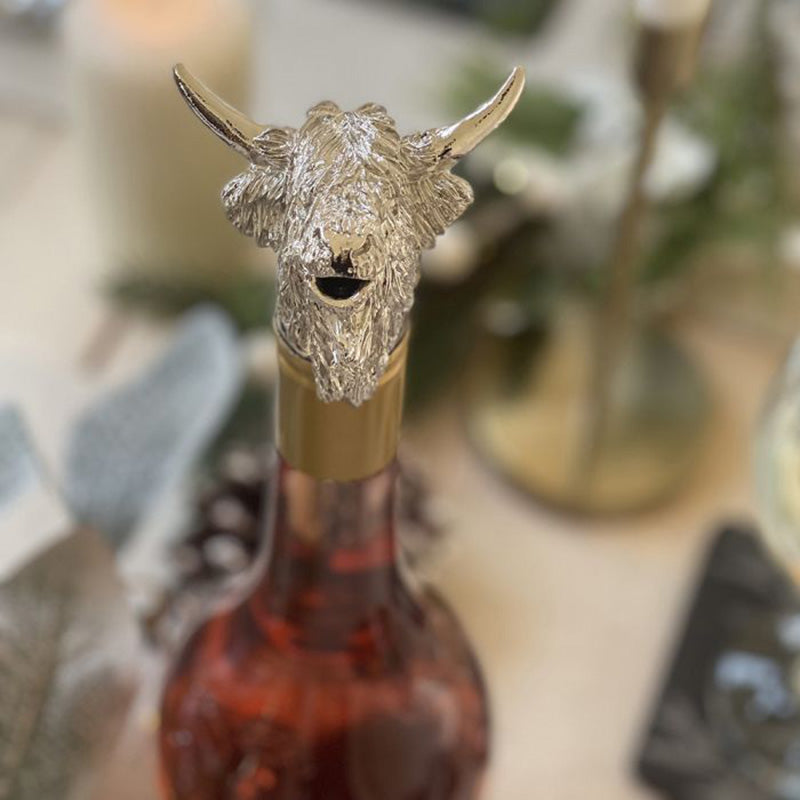 Highland Cow Bottle Pourer by The Just Slate Company Wine.jpg