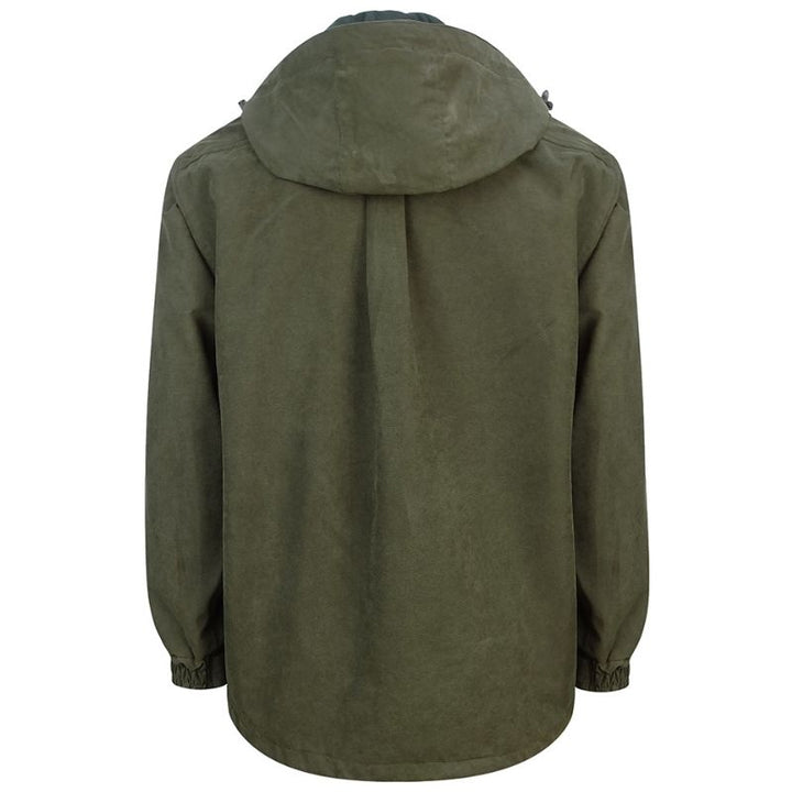 Hoggs Of Fife Struther Smock Field Jacket In Dark Green - Rear