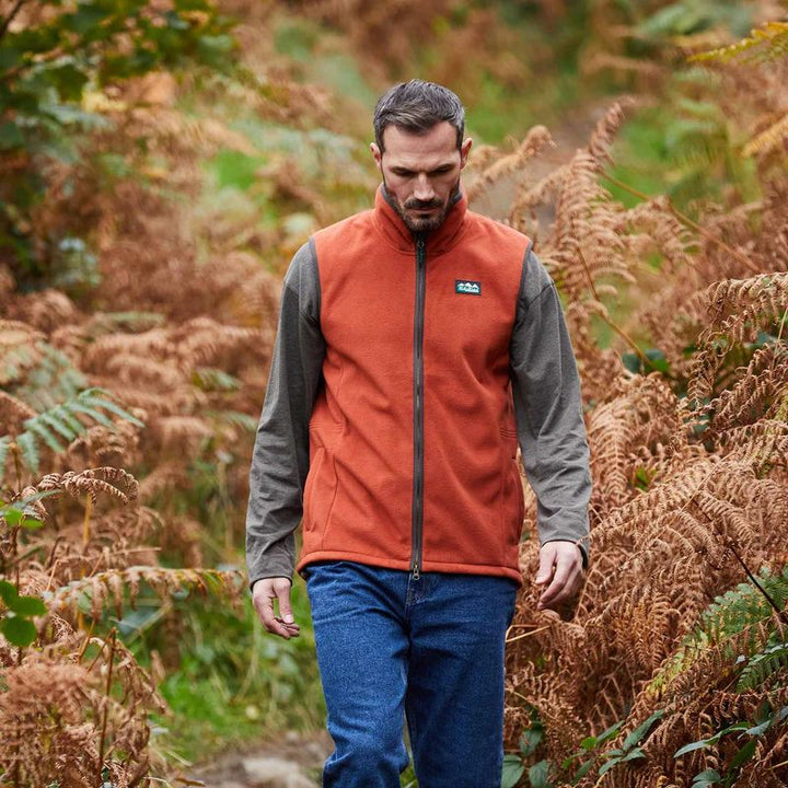 Ridgeline Mens Kodiak Gilet In Russet Lifestyle