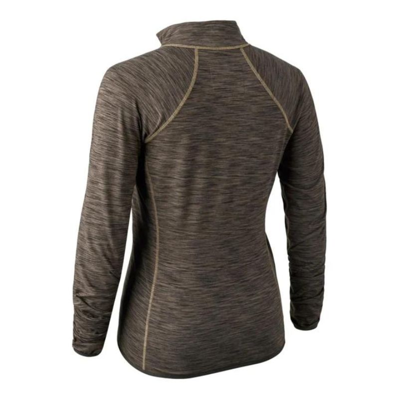 Lady Insulated Fleece In Brown Melange Back