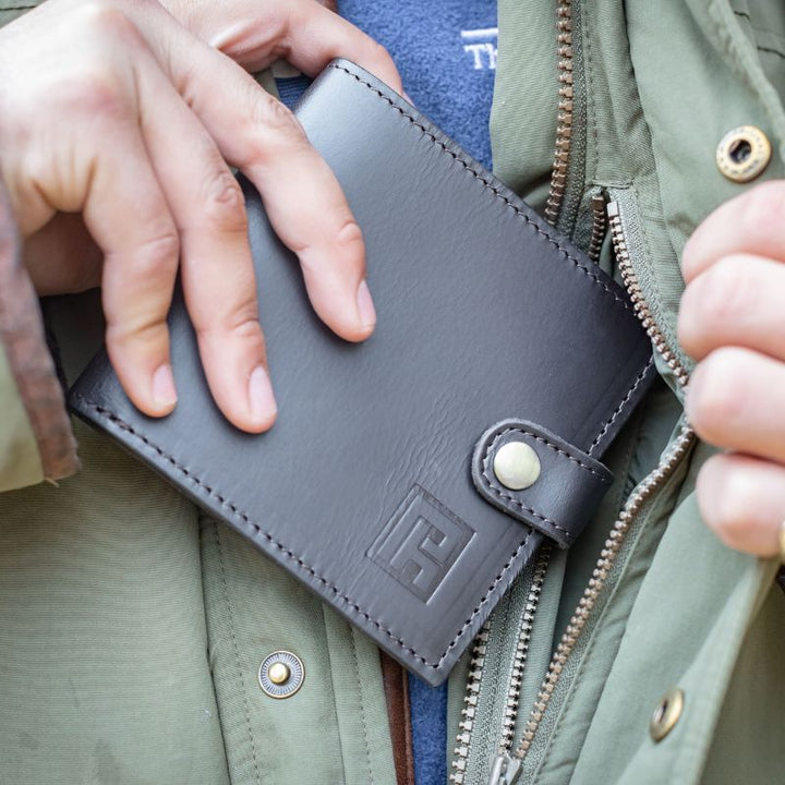 Leather Shotgun Certificate Wallet in Brockenhurst Life style