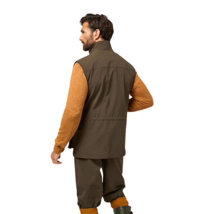 Alan Paine Lockwood Men's Shooting Waistcoat  In Sage - Rear