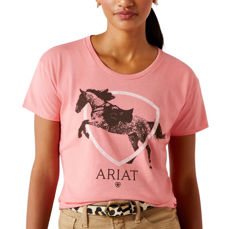 Ariat Lucky Jumper T-Shirt In Coral Heather