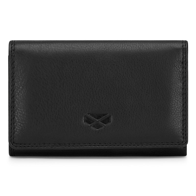 Monarch Black Leather Bi Fold Purse