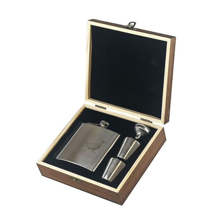 Pheasant Hip Flask & Cup Set by The Just Slate Company