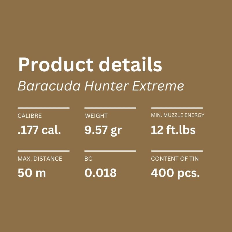 Baracuda Hunter Extreme Pellets 177cal Product Details