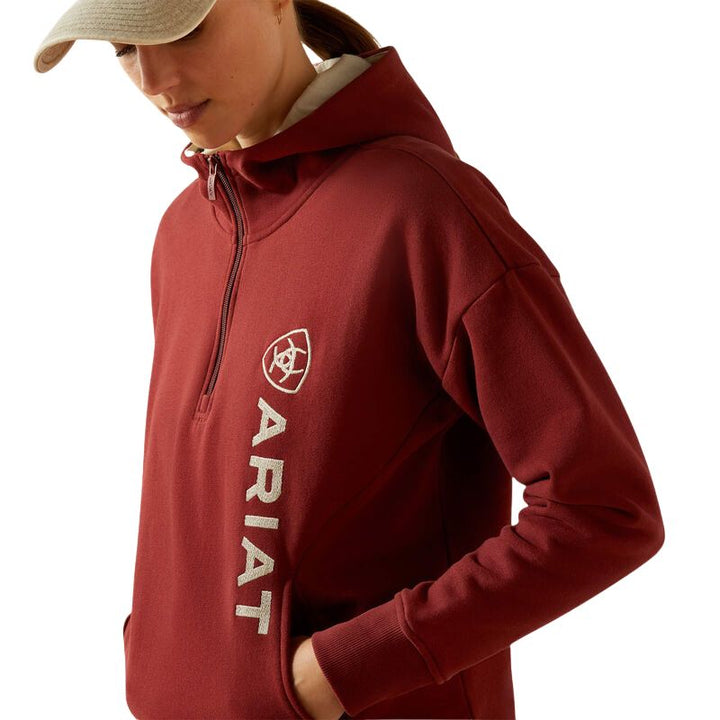 Ariat Women's Rabere 2.0 Hoodie Madder Brown - Logo