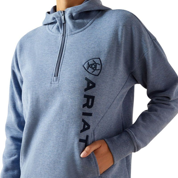 Ariat Women's Rabere 2.0 Hoodie China Blue Heather - Logo