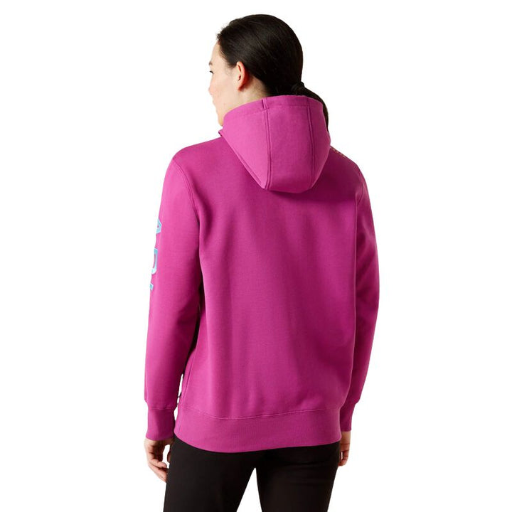 Ariat Rebar Graphic Hoodie In Willow Herb - Bac