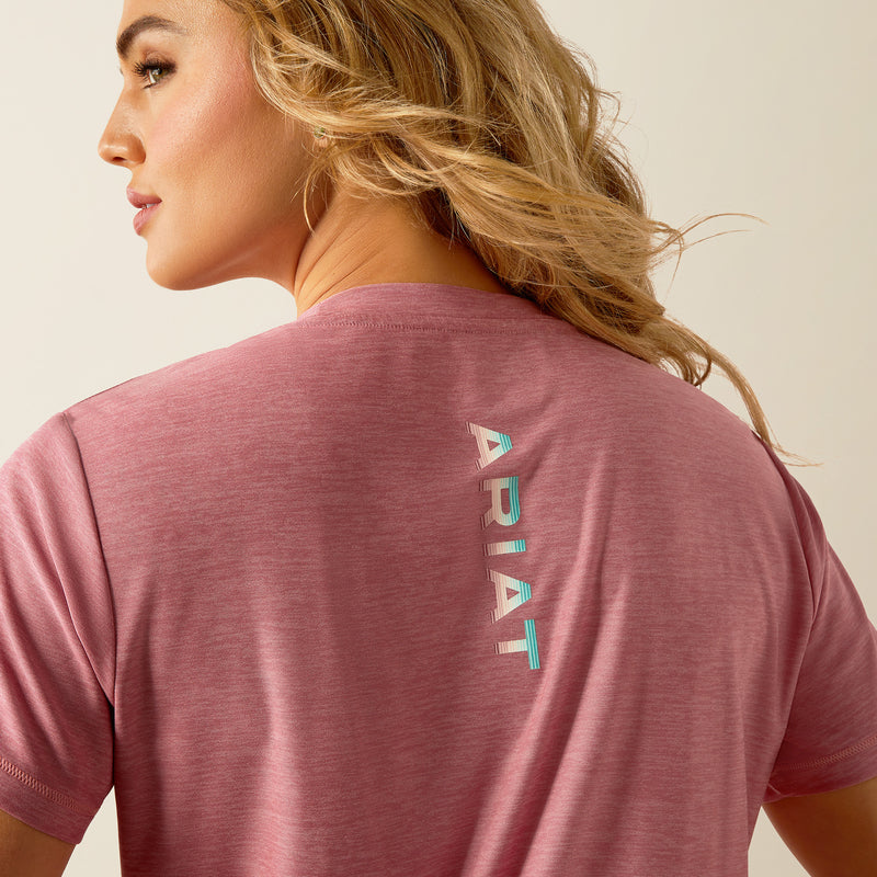 Ariat Laguna Logo T- Shirt In Rose Wine - Back