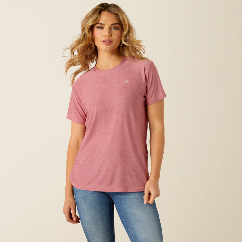 Ariat Laguna Logo T- Shirt In Rose Wine