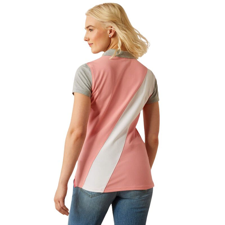 Ariat Taryn Polo Shirt In Flamingo - Back