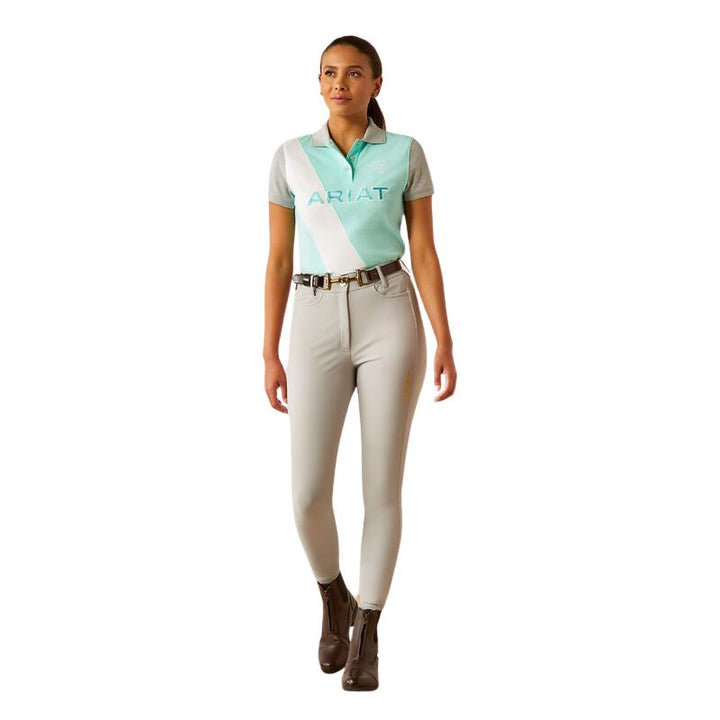 Ariat Taryn Polo Shirt In Electric Green - Full