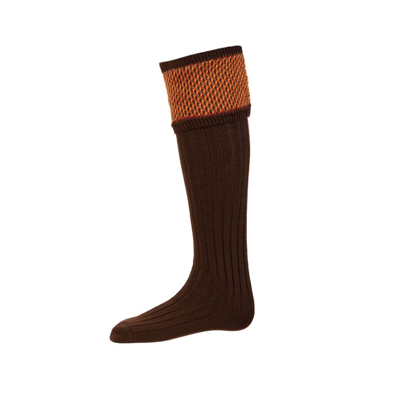 Tayside Shooting Socks in Walnut