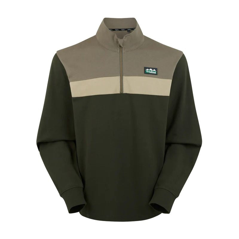 Ridgeline Unisex Back Slider Rugby Top Olive Multi