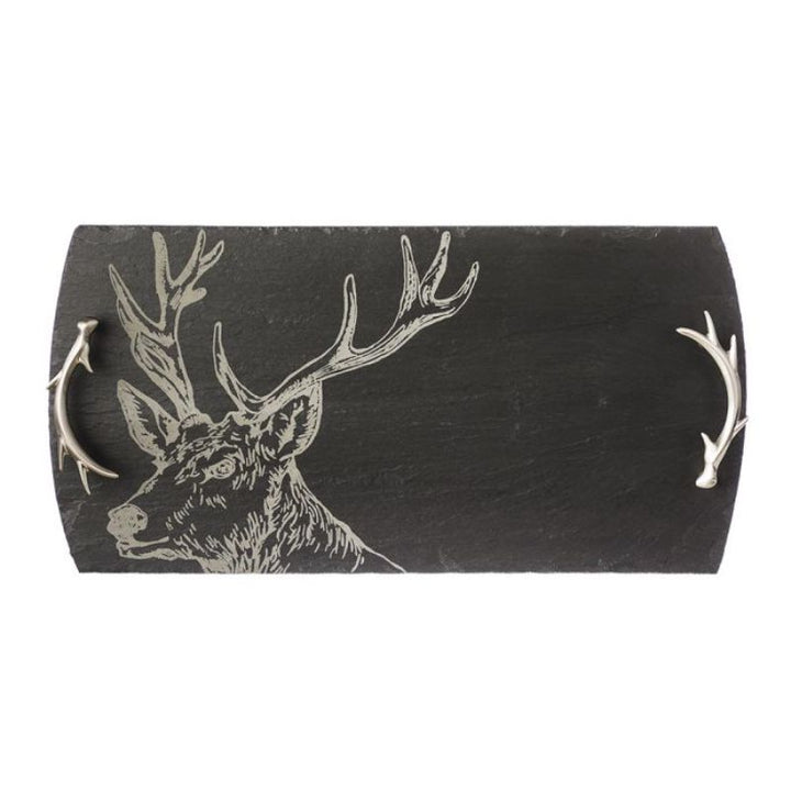 The Just Slate Company Large Slate Stag Serving Tray Gift Boxed