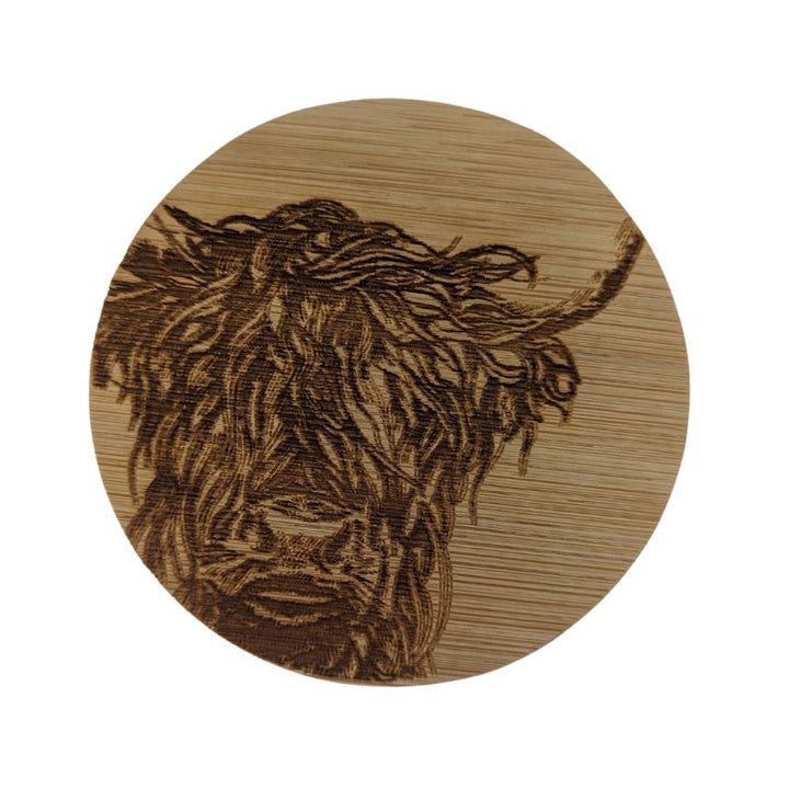 Black Candle in Tobacco & Vanilla (Highland Cow) Lid