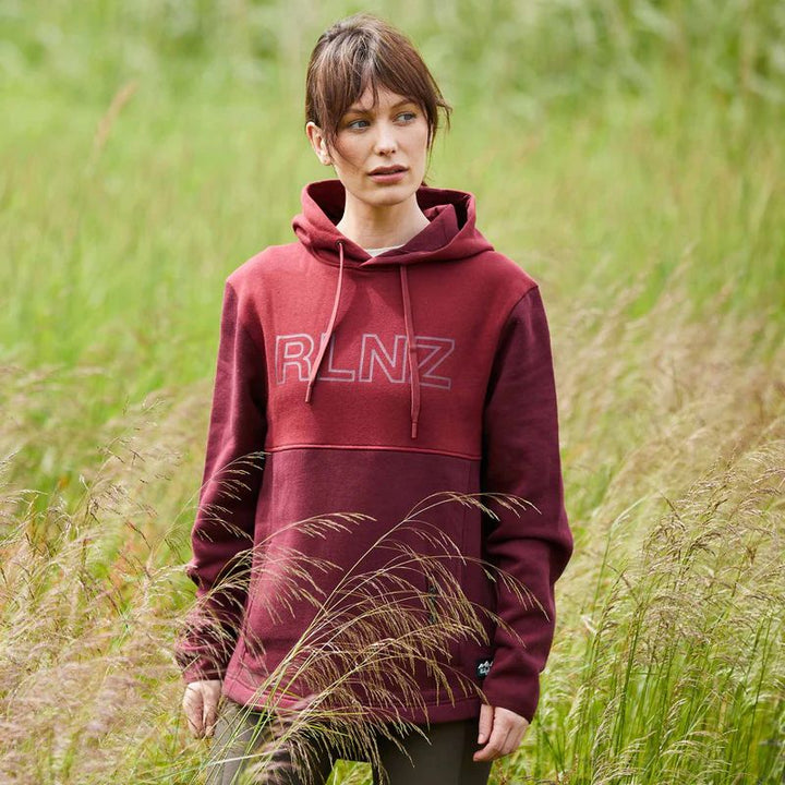 Ridgeline Womens South Island Hoodie In Winterberry - Lifestyle