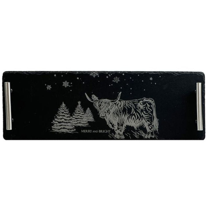 The Just Slate slate christmas serving tray