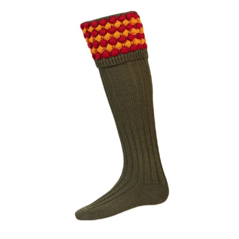Angus Shooting Socks in Spruce - Cheshire Game House Of Cheviot