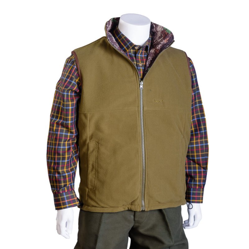 Douglas Reversible Camouflage/Green Gilet by Bonart - Cheshire Game Bonart