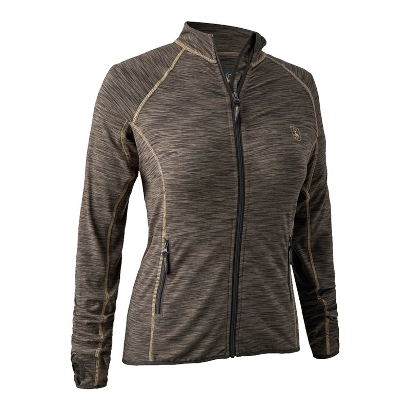 Lady Insulated Fleece In Brown Melange - Cheshire Game Deerhunter