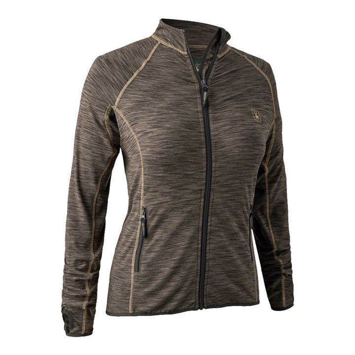 Lady Insulated Fleece In Brown Melange - Cheshire Game Deerhunter