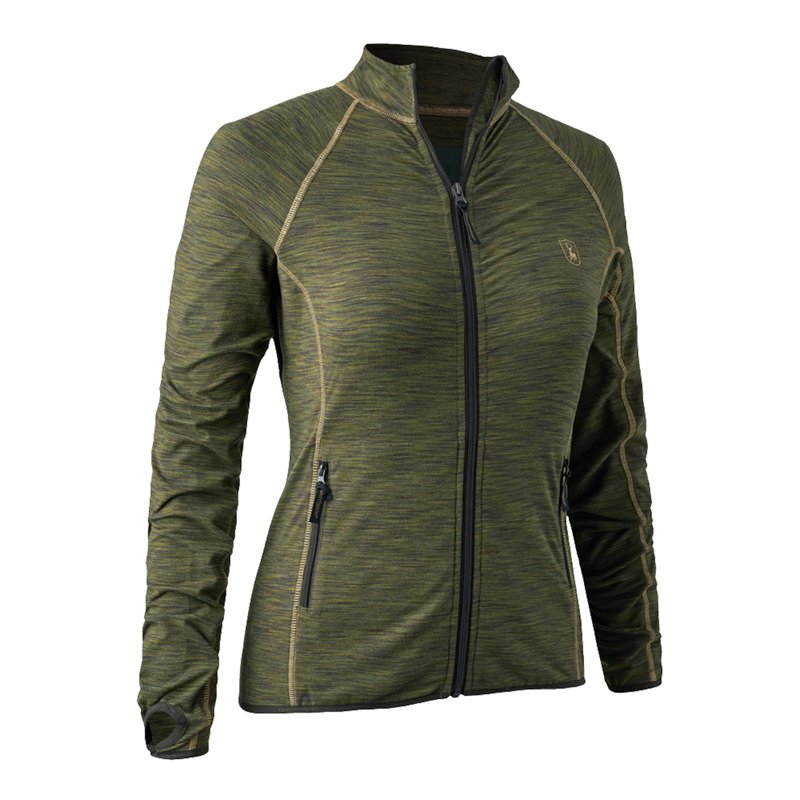 Lady Insulated Fleece In Green Melange - Cheshire Game Deerhunter