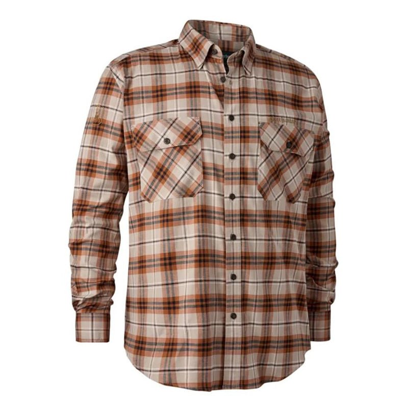 Louis Shirt In Orange Check - Cheshire Game Deerhunter