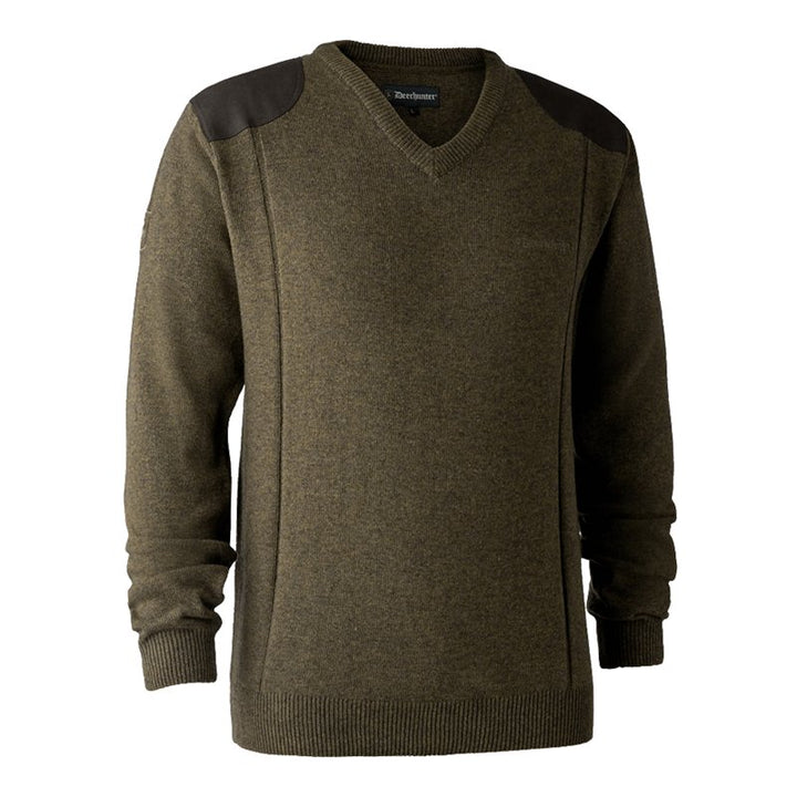 Sheffield Knit V-Neck Jumper In Cypress - Cheshire Game Deerhunter